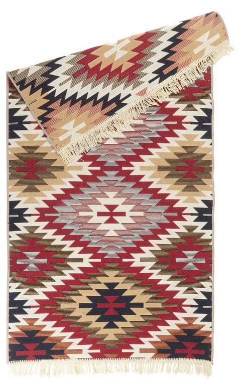 Koberec Kilim Gold s třásněmi Aztécký 120x160