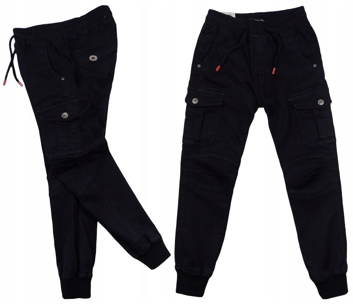 

spodnie elastyczne joggery 282A Boston 8A navy