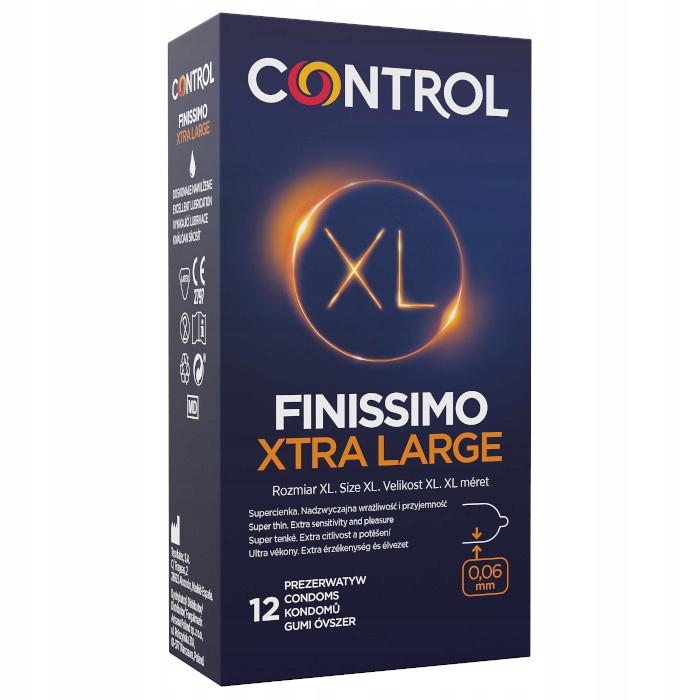

Control Finissimo XL prezerwatywy Cienkie duże 12