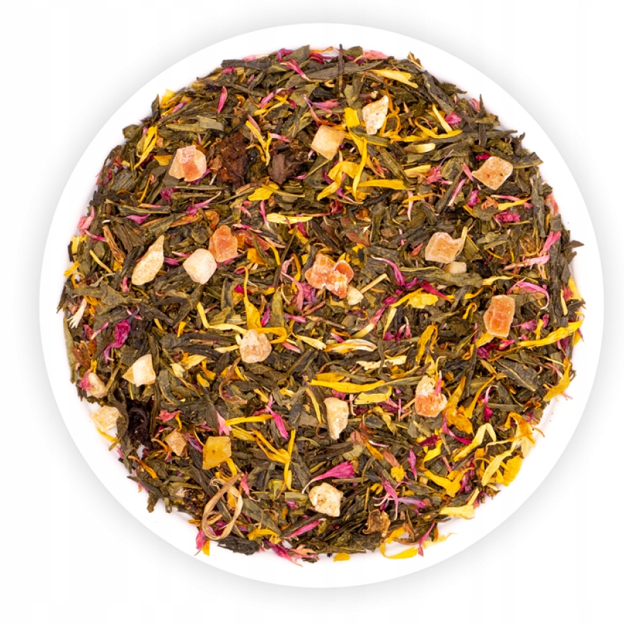 Čaj Zelený Listový Rajský Pták Mango Papája Ananas Teaverso 1000 G