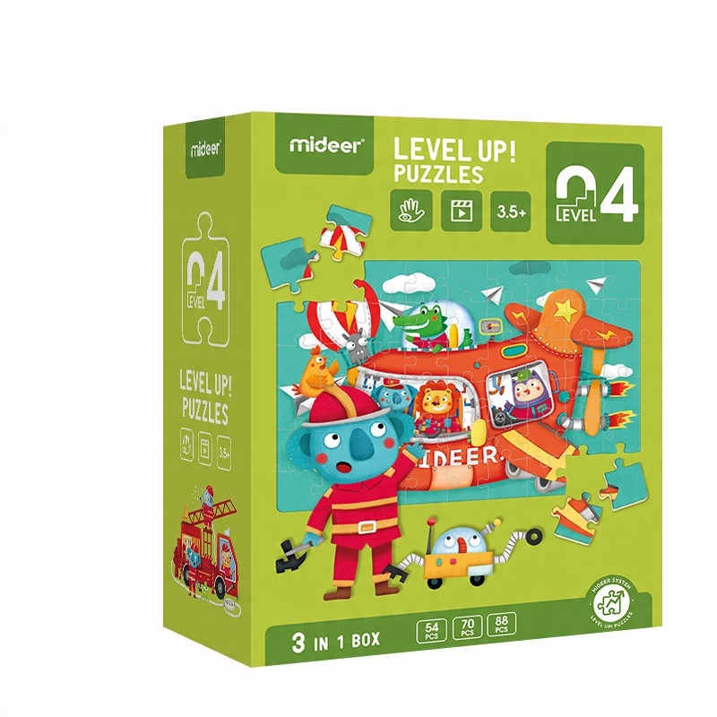 

Mideer Puzzle progresywne 3w1 Pojazdy 04 3+