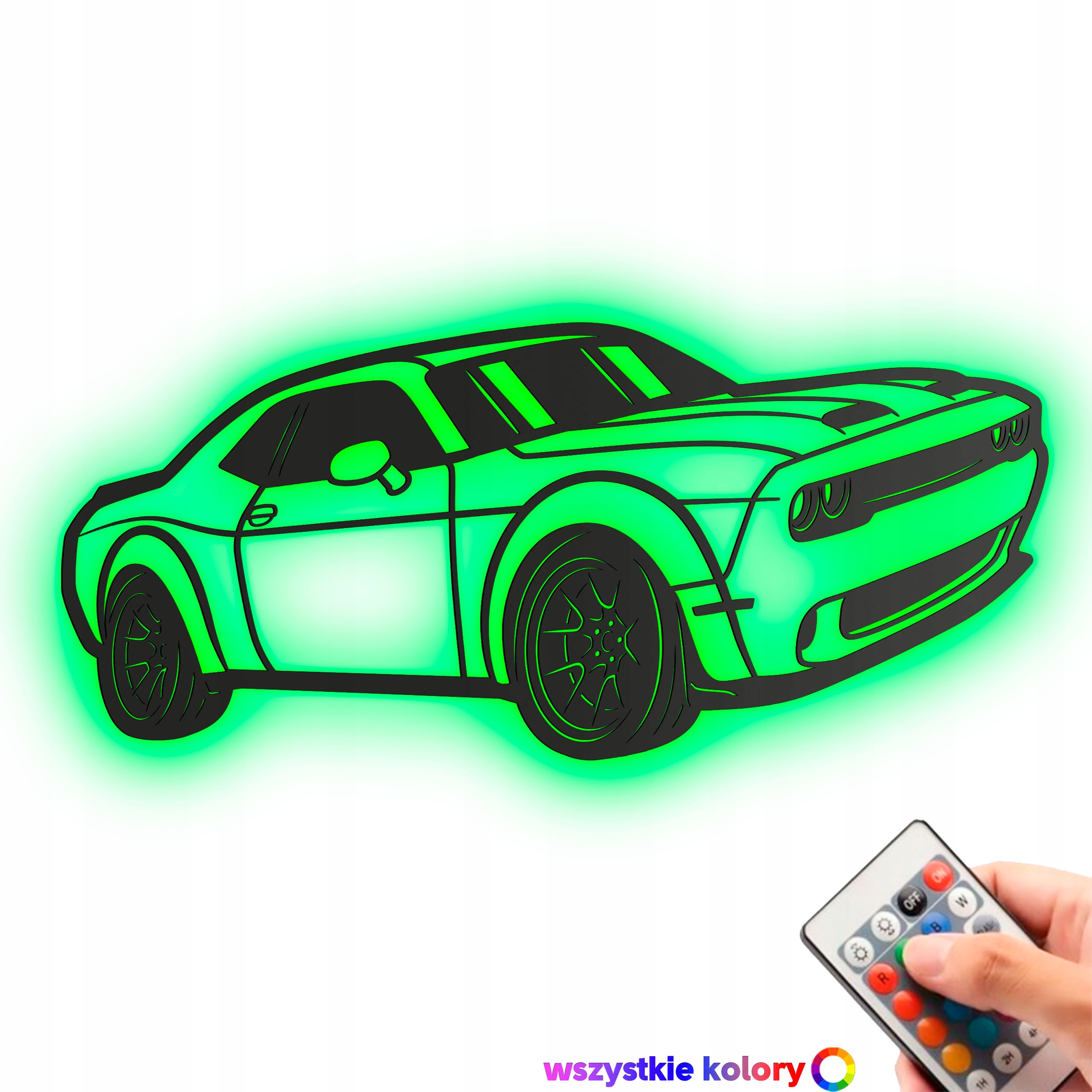 Dřevěný 3D obraz Dodge Challenger Vapor Dárek Noční Lampa Led XL