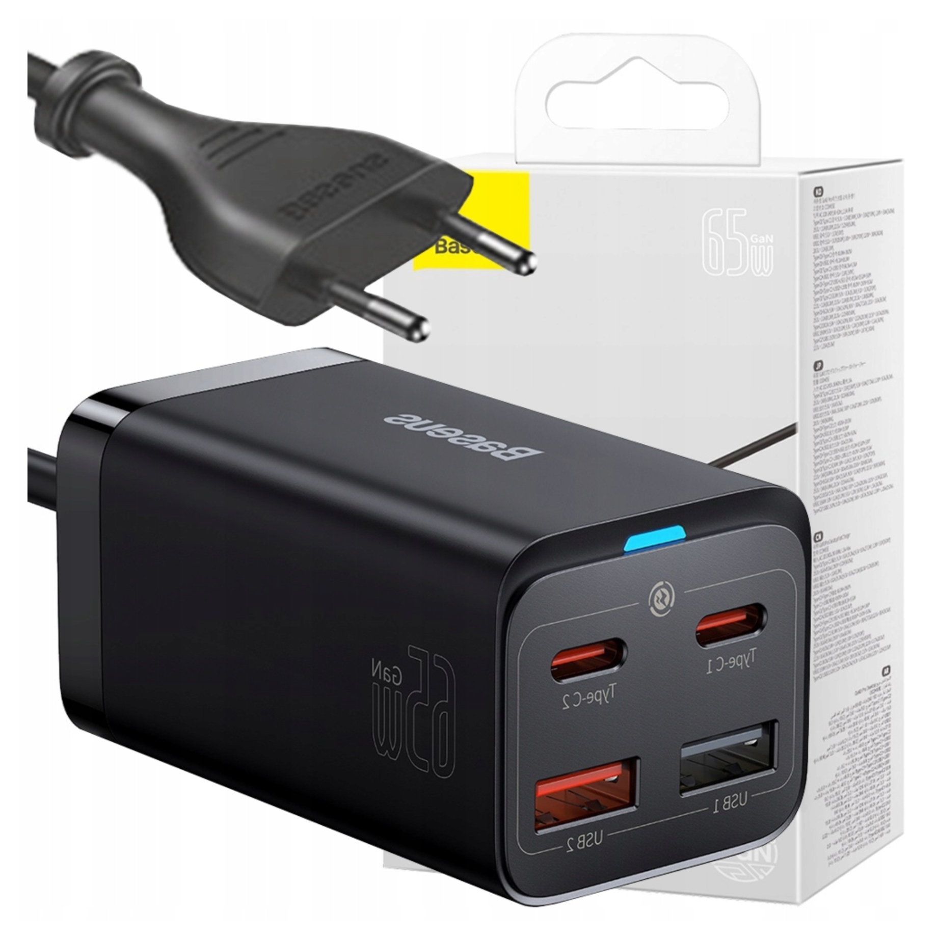 Baseus Síťová Nabíječka GAN3 Pro 65W 2x Usb-c 2x Usb Pro Apple Macbook Air