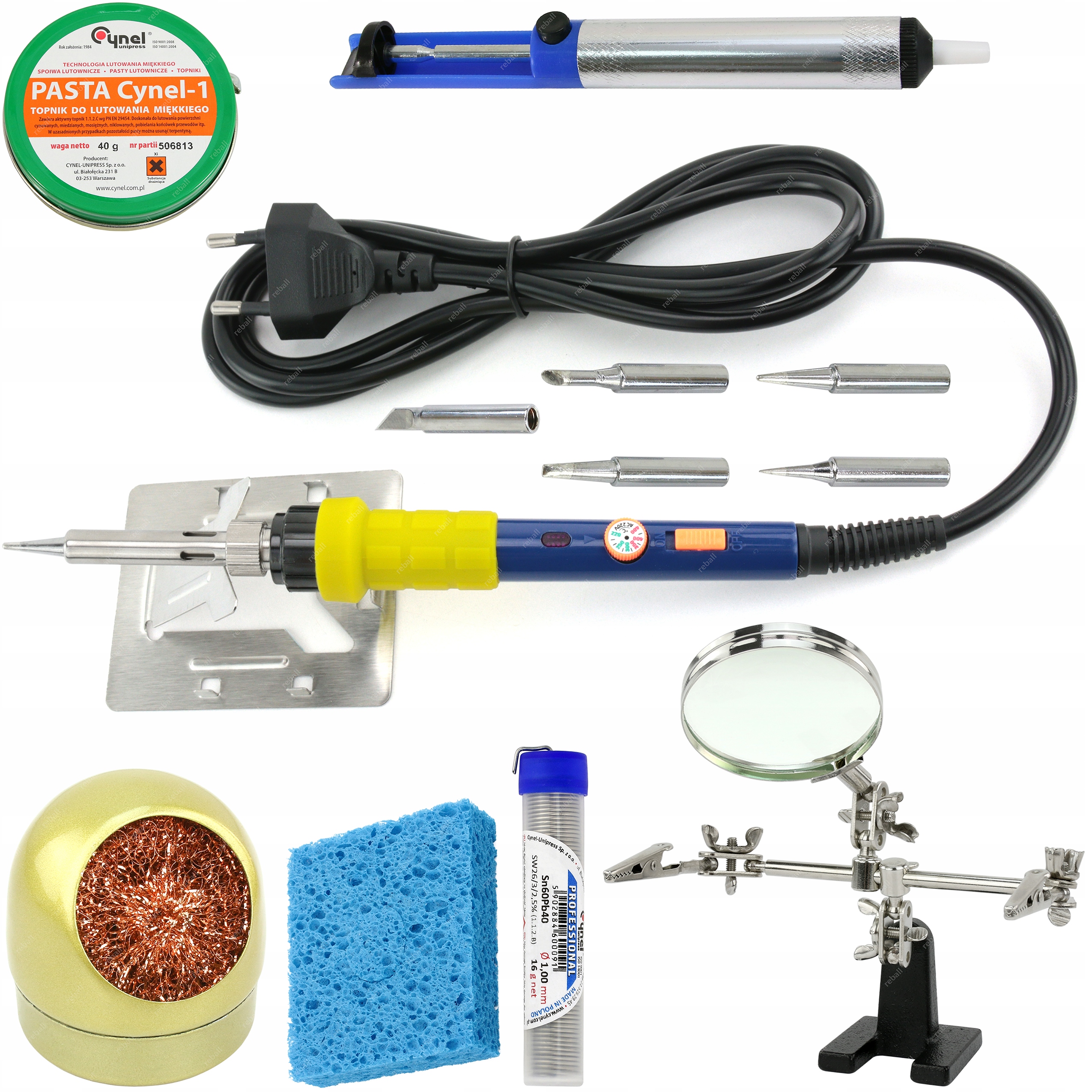 

Zestaw Lutowniczy HK-762 60W Trzecia Ręka Odsysacz