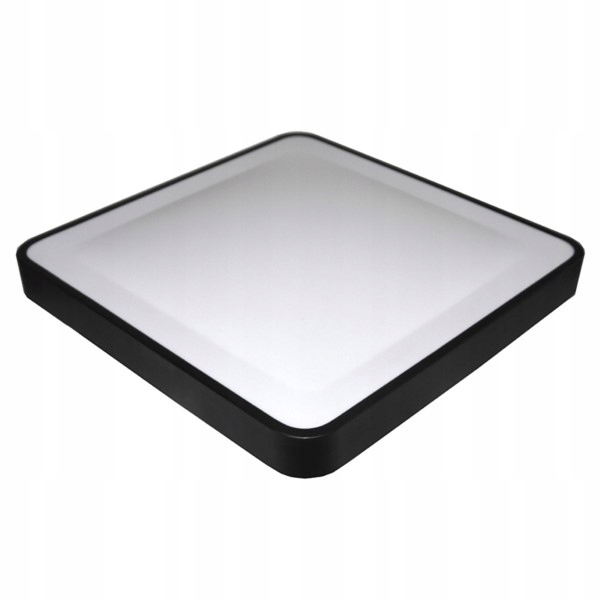 Lampa Plafon Sufitowy 24W Led 4000K Czarny czujnik ruchu i zmierzchu Mw