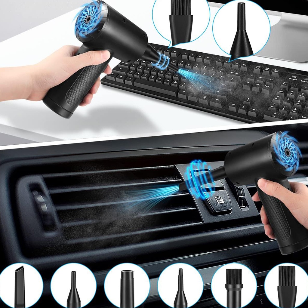 MINI VACUUM CLEANER NA COMPUTER KEYBOARD BLOWER ODKURZACZ 3W1 ZESTAW Marka bez marki