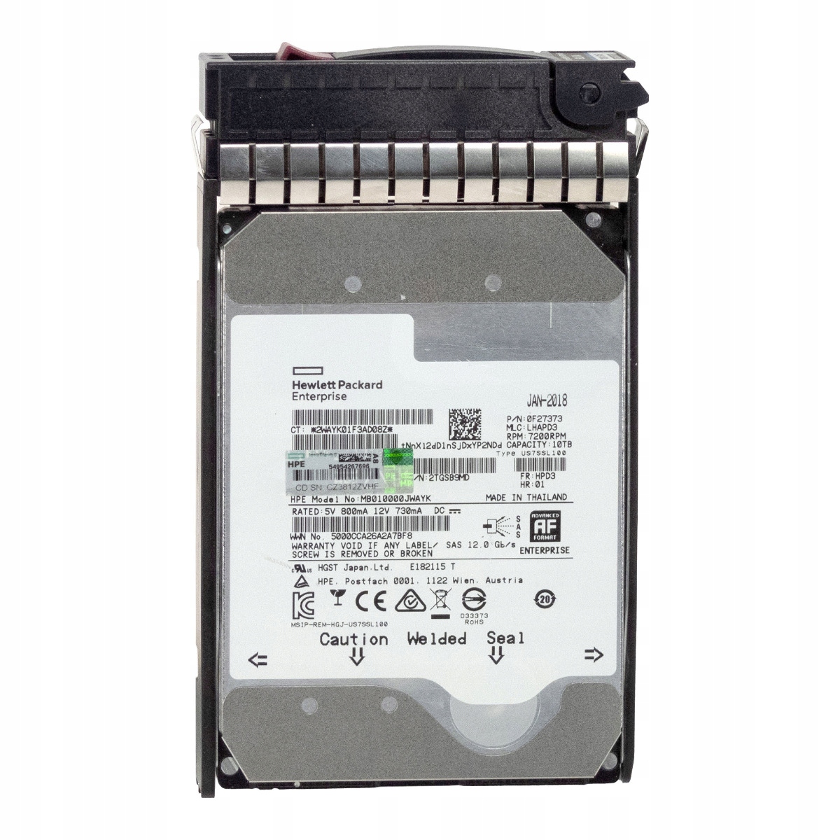 Hp MB010000JWAYK 10TB Sas 12Gb 7.2K Rpm 869574-001 857642-002