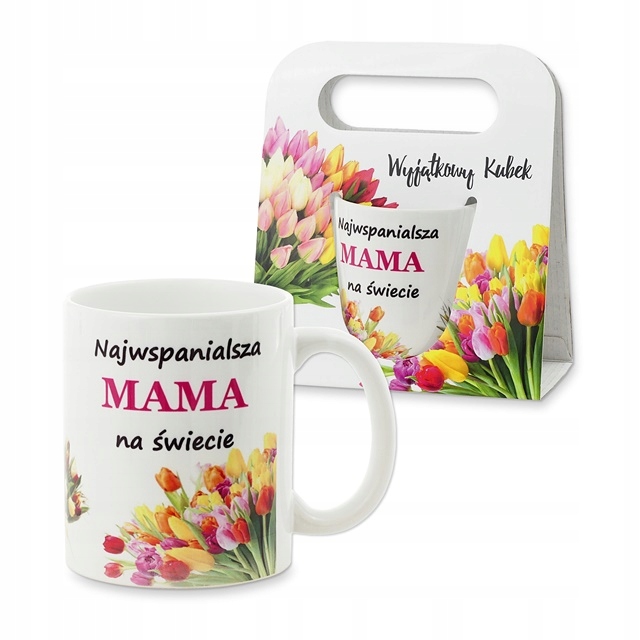 

Kubek z kwiatami dla Mamy na Dzień Mamy, Urodziny