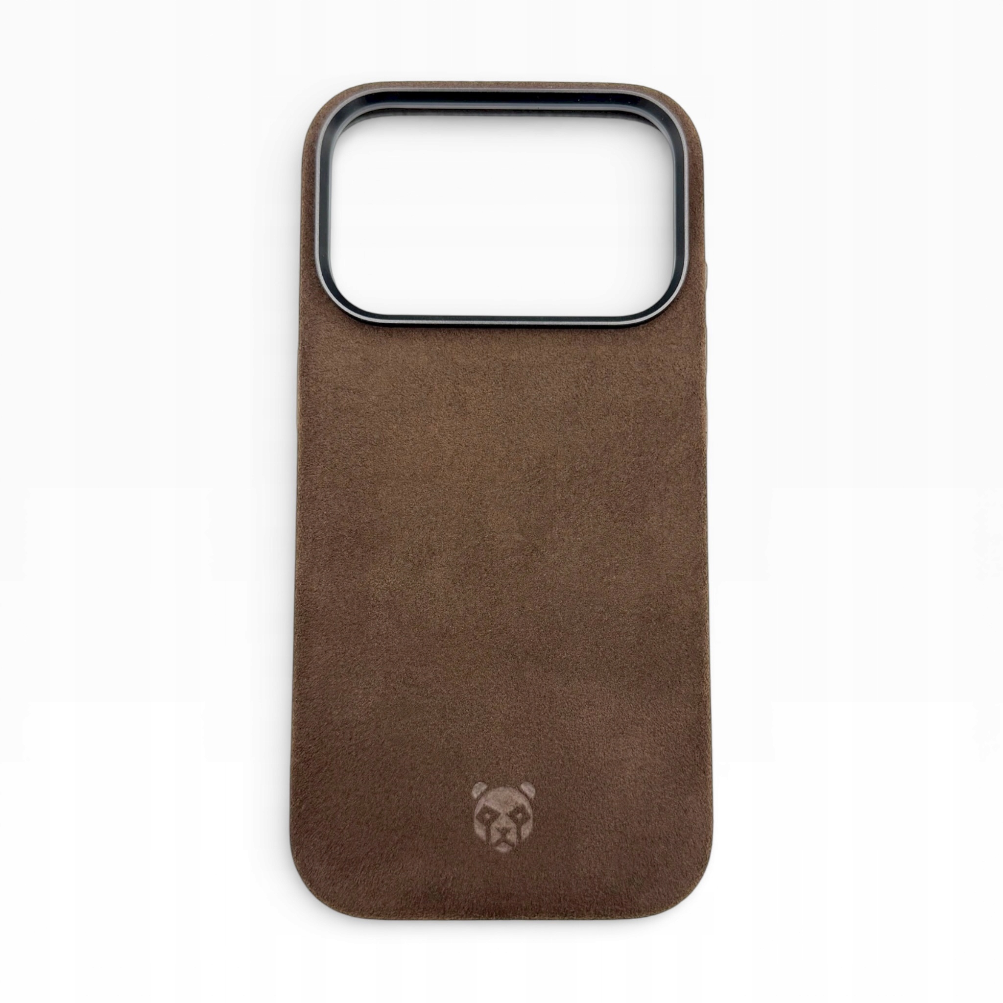 Pouzdro Panda Carbon AlcanPanda – Hnědé Pouzdro Alcantara pro iPhone 17 Pro