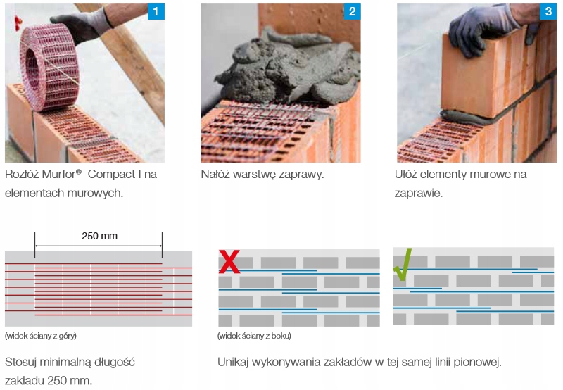 MURFOR Compact I-100 zbrojenie muru ścian rol. 30m Kod producenta MC.I.100