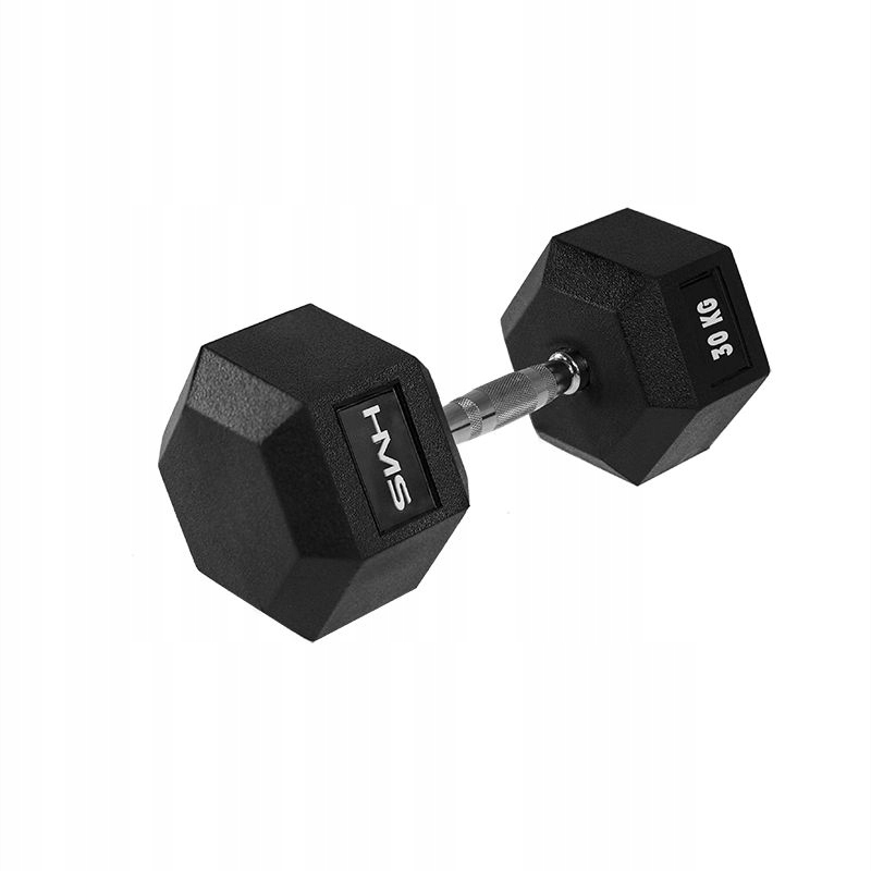 Hantla gumowana Sztangielka powlekana 30kg Hex Pro Hms