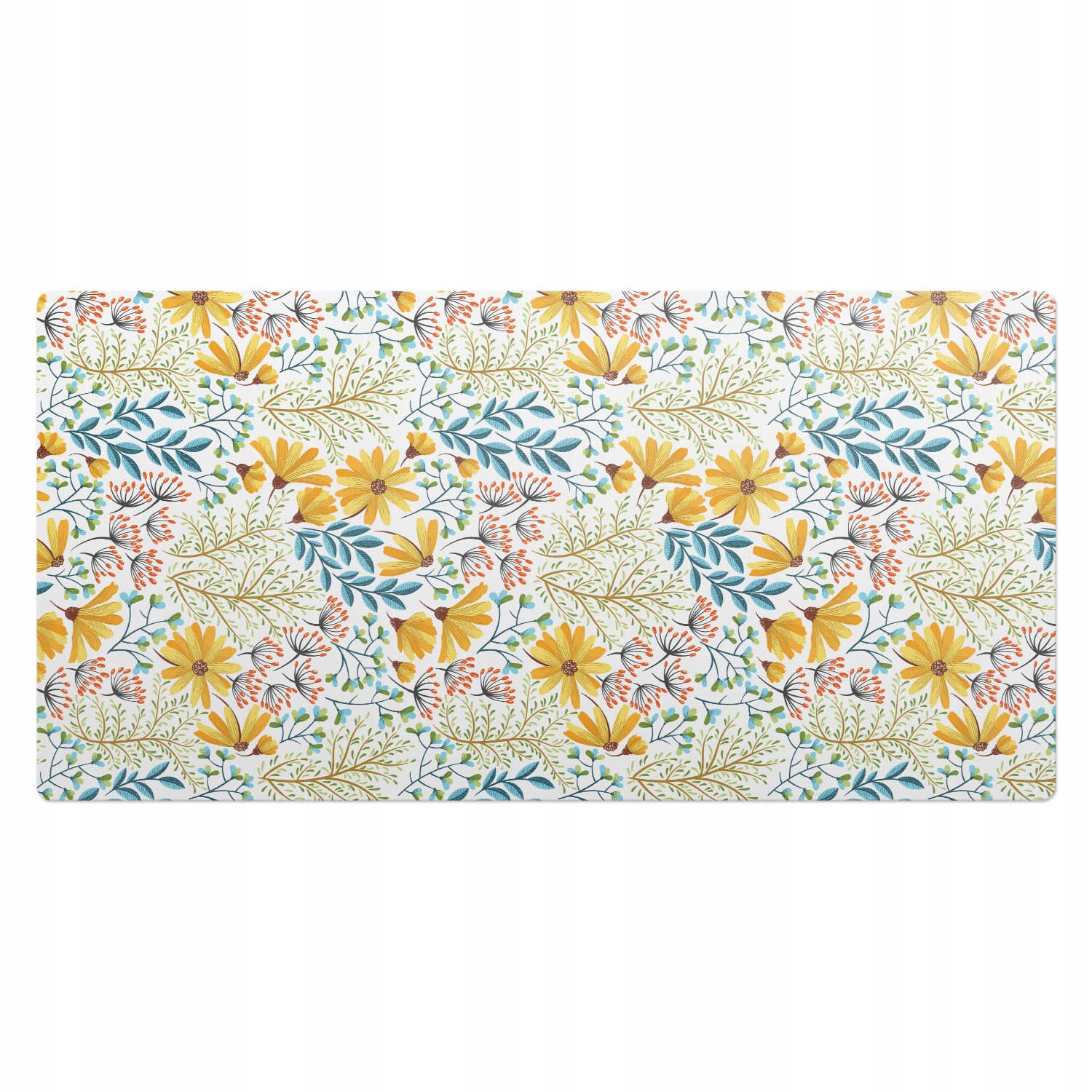 Moderní ochranná podložka na psací stůl Květinový vzor ve vintage stylu 100 x 50 cm