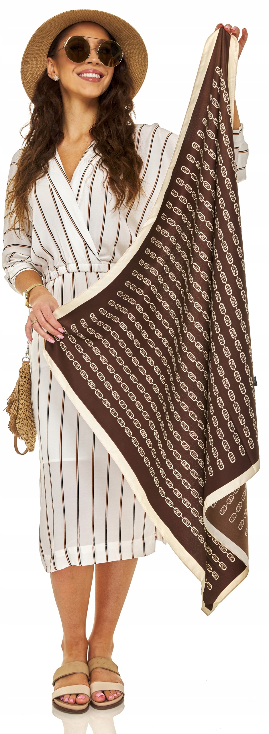 KAPELUSZ BUCKET HAT SŁOMKOWY EKO SŁOMKA beżowy Wzór dominujący bez wzoru