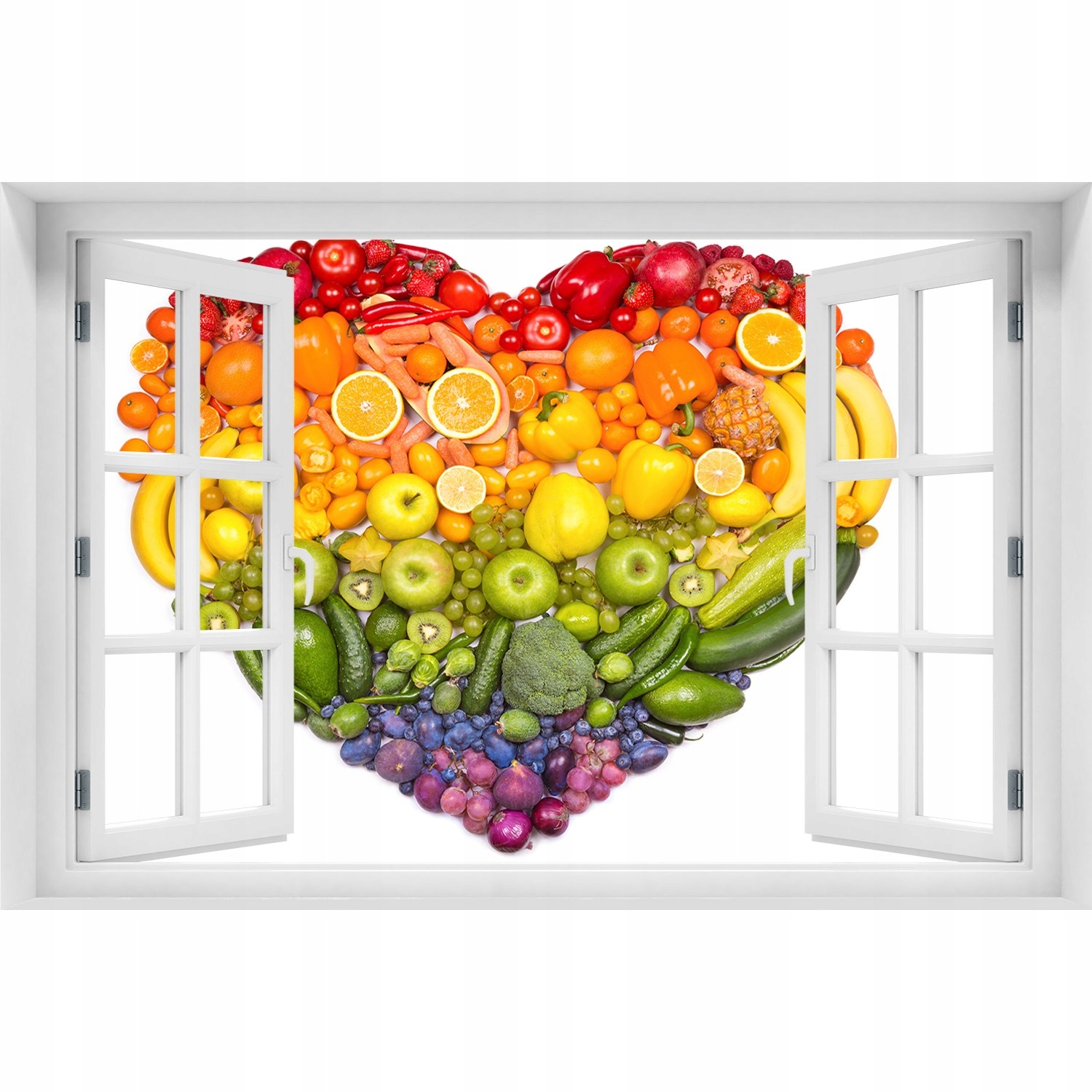 

Okno Naklejka Samoprzylepna Warzywne serce 120x80