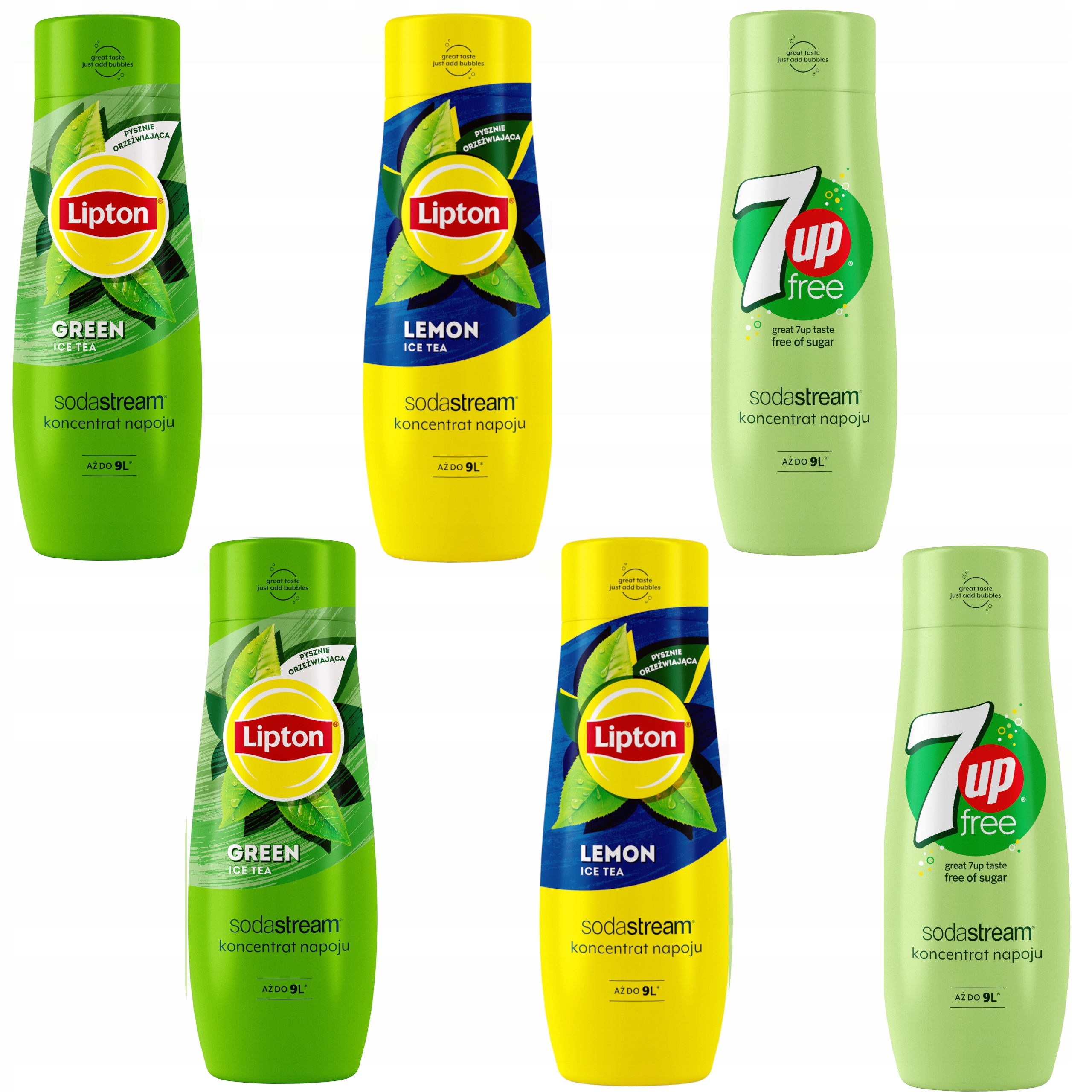 Sada 6 koncentrátů SodaStream, 7Up Free Lipton