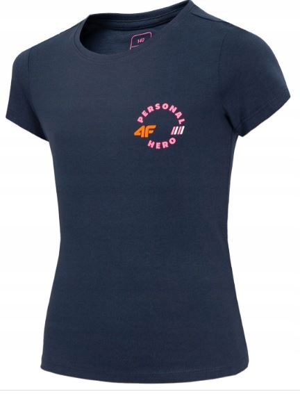 

T-shirt dziewczęcy 4F bawełniany JTSD008B 146.