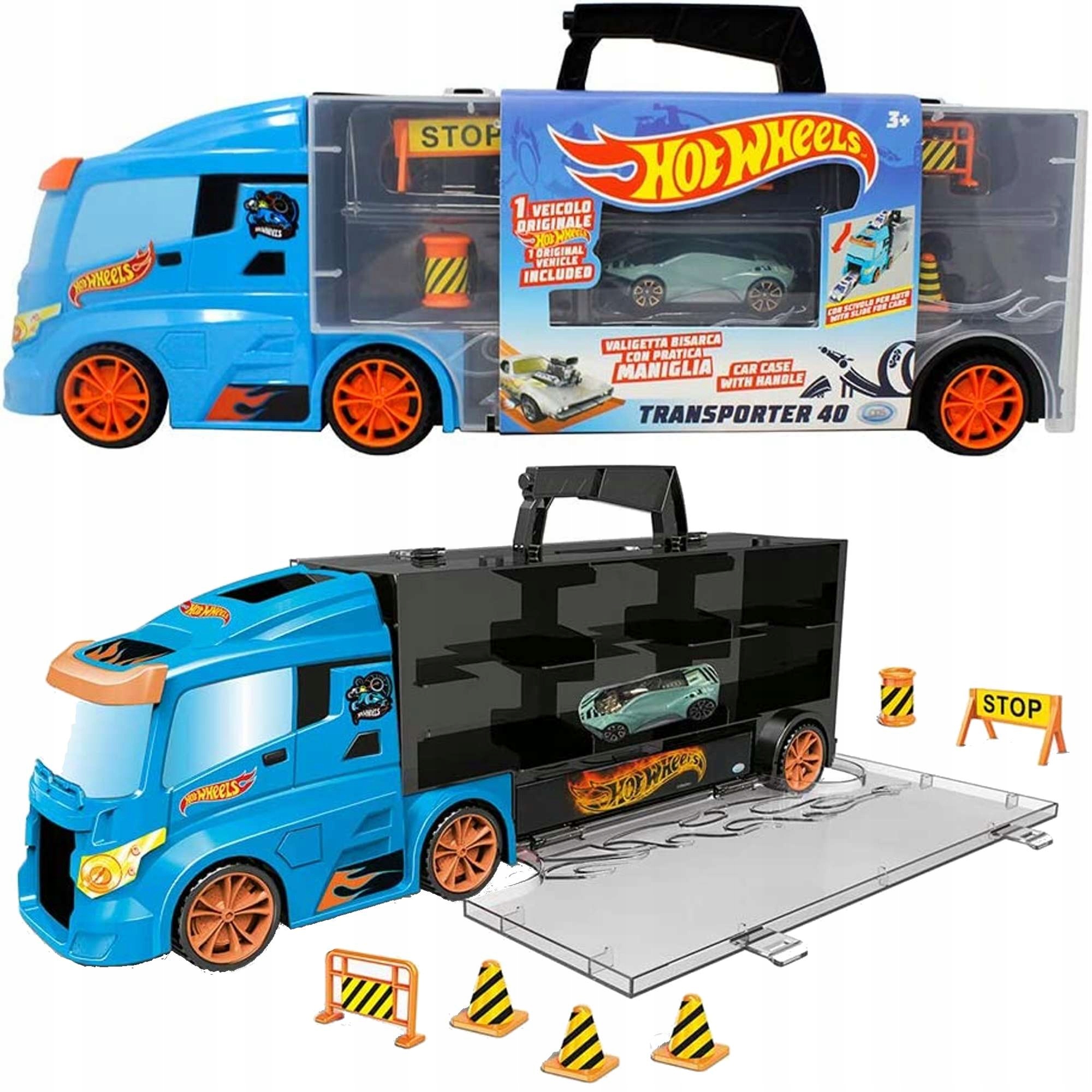 

Hot Wheels Transporter Autek Wyścigowy +auto Znaki