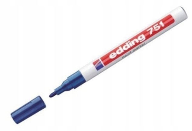

Marker olejowy Edding 751 niebieski okrągły 1-2 mm