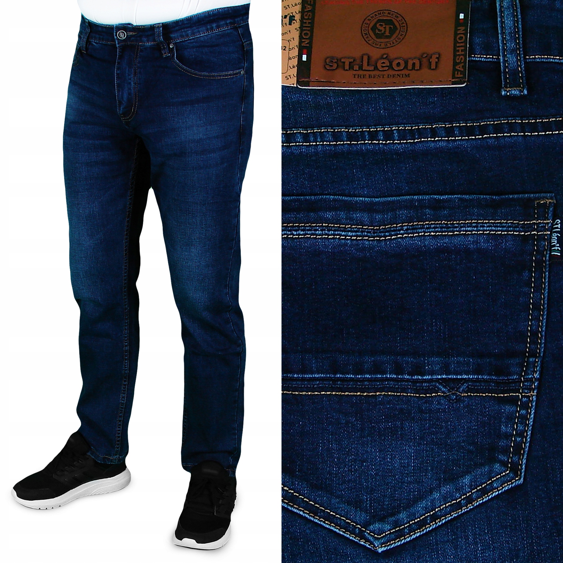 SPODNIE MĘSKIE JEANSOWE W42 L32 112-114 cm