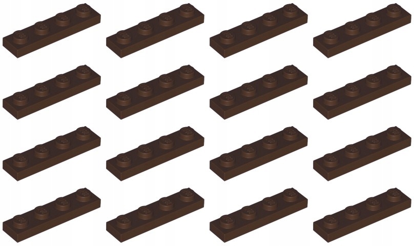 

Lego 3710 Płytka 1x4 brązowa ciemna (10g) 16 szt.