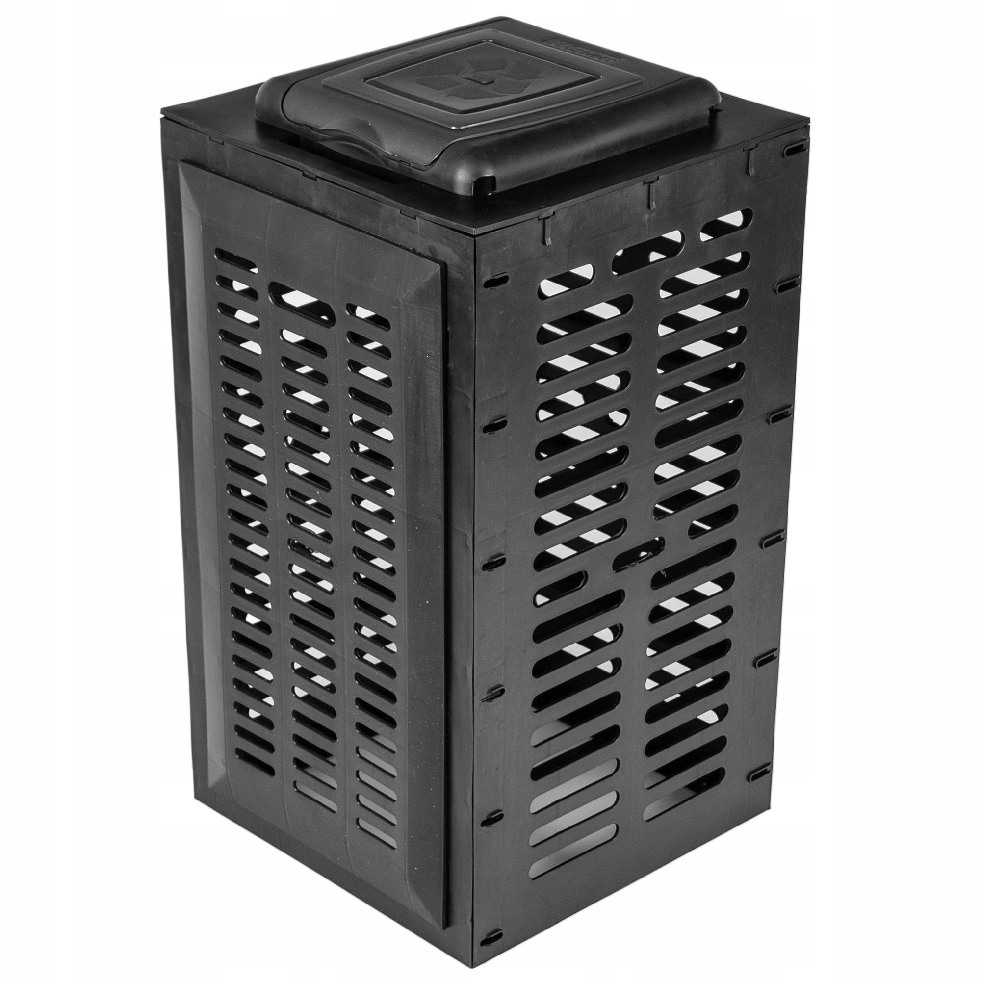 Kosz Na Śmieci Stojak Na Worki Do Segregacji Odpadów Czarny