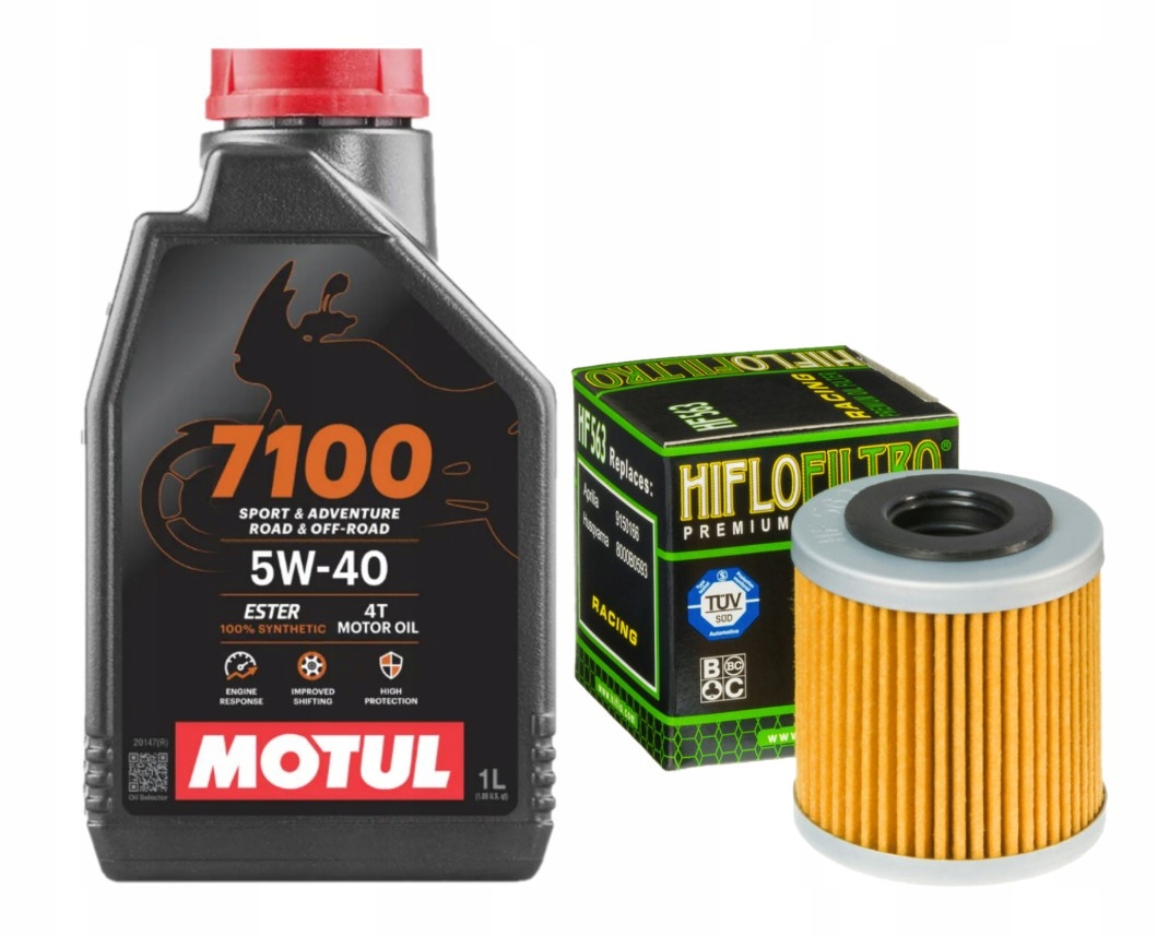 Aprilia Rx Sx 125 RS4 125 17+ filtr oleju olej Motul Zestaw
