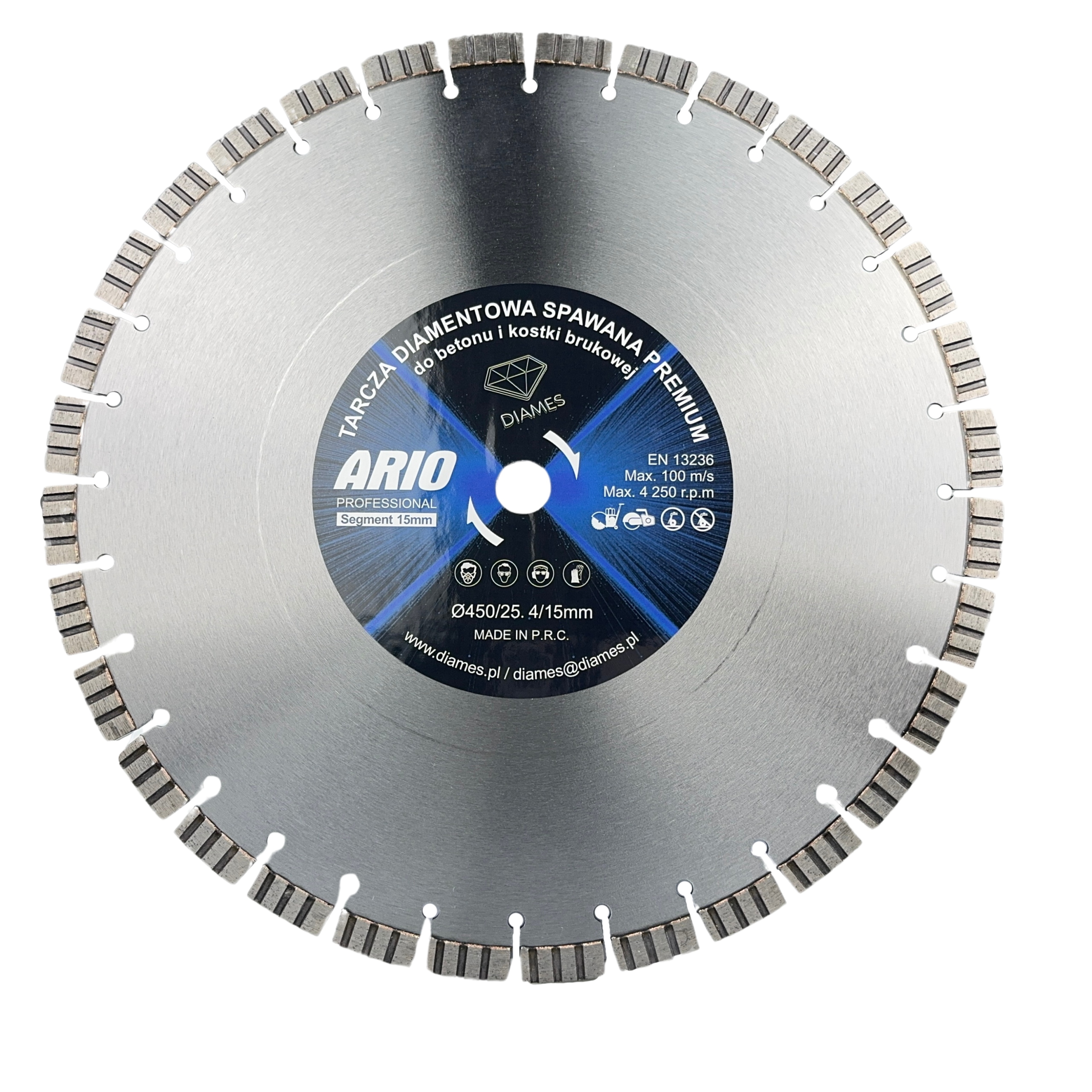 Diamantový Kotouč Diames Ario 450 Vyztužený Beton Dlažební Kostky Beton Profi