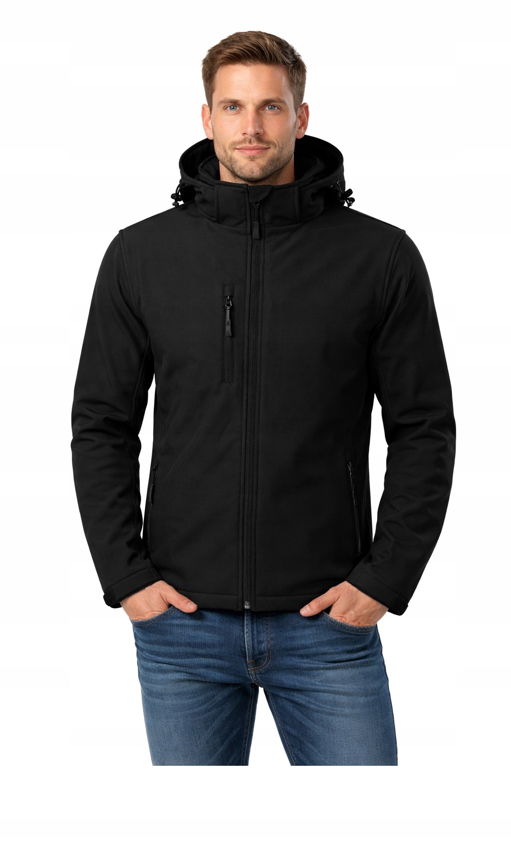 Pánská bunda s kapucí voděodolná Malfini Performance522 Černá 4XL