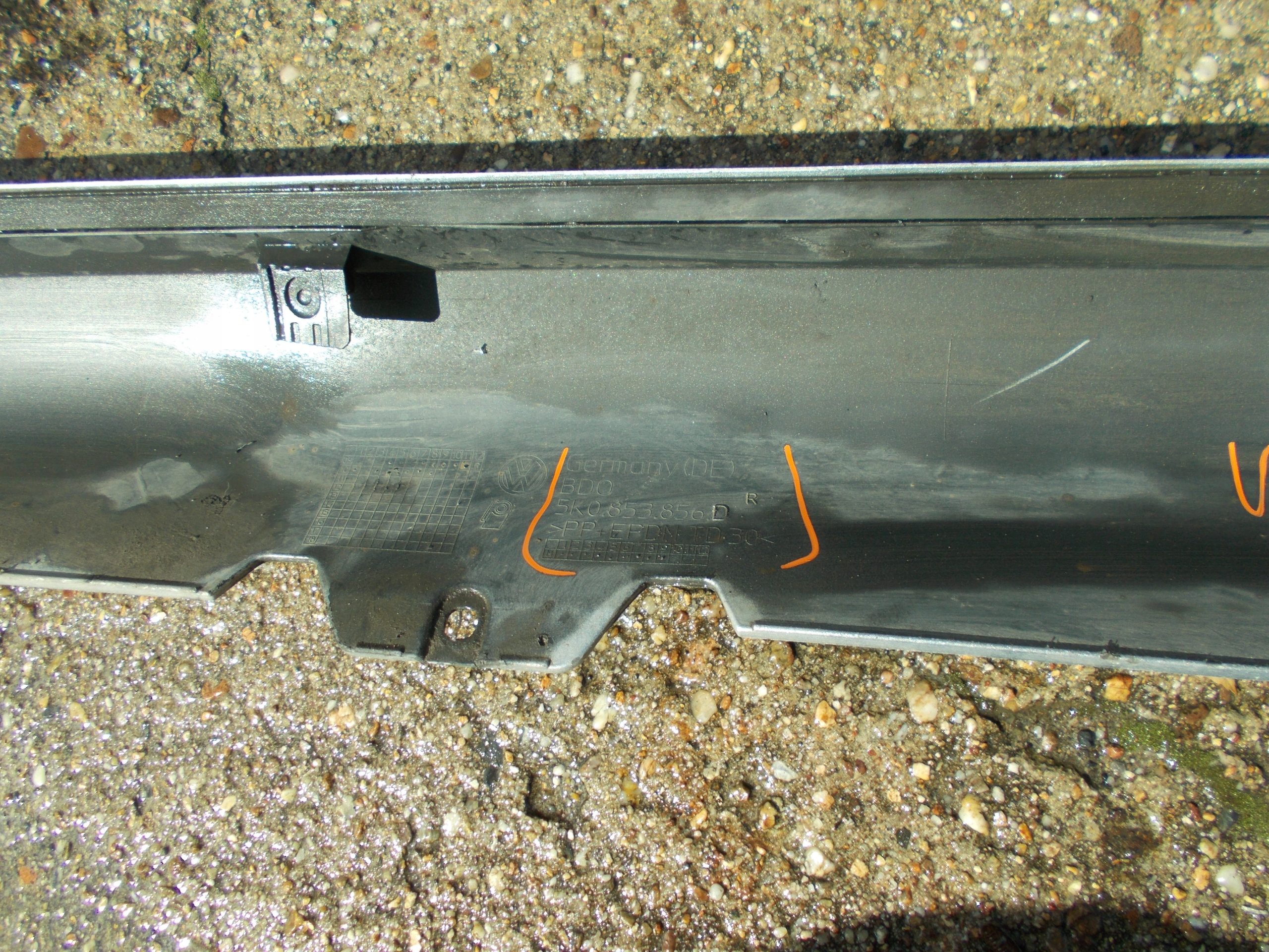 VW GOLF VI moulding threshold right 5K0853856D
