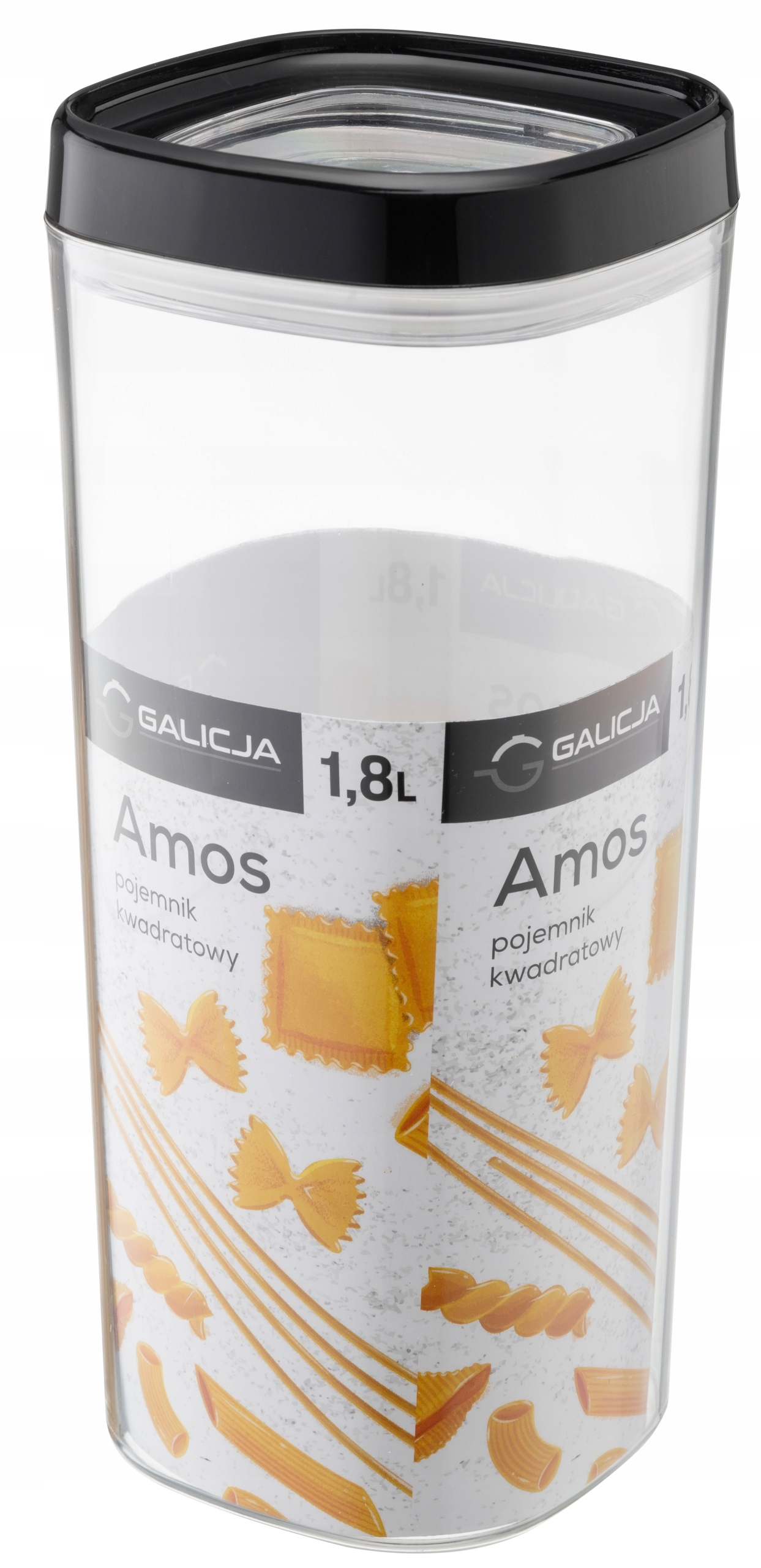 

Pojemnik Na Żywność Amos Kwadrat 1,8L Czarny