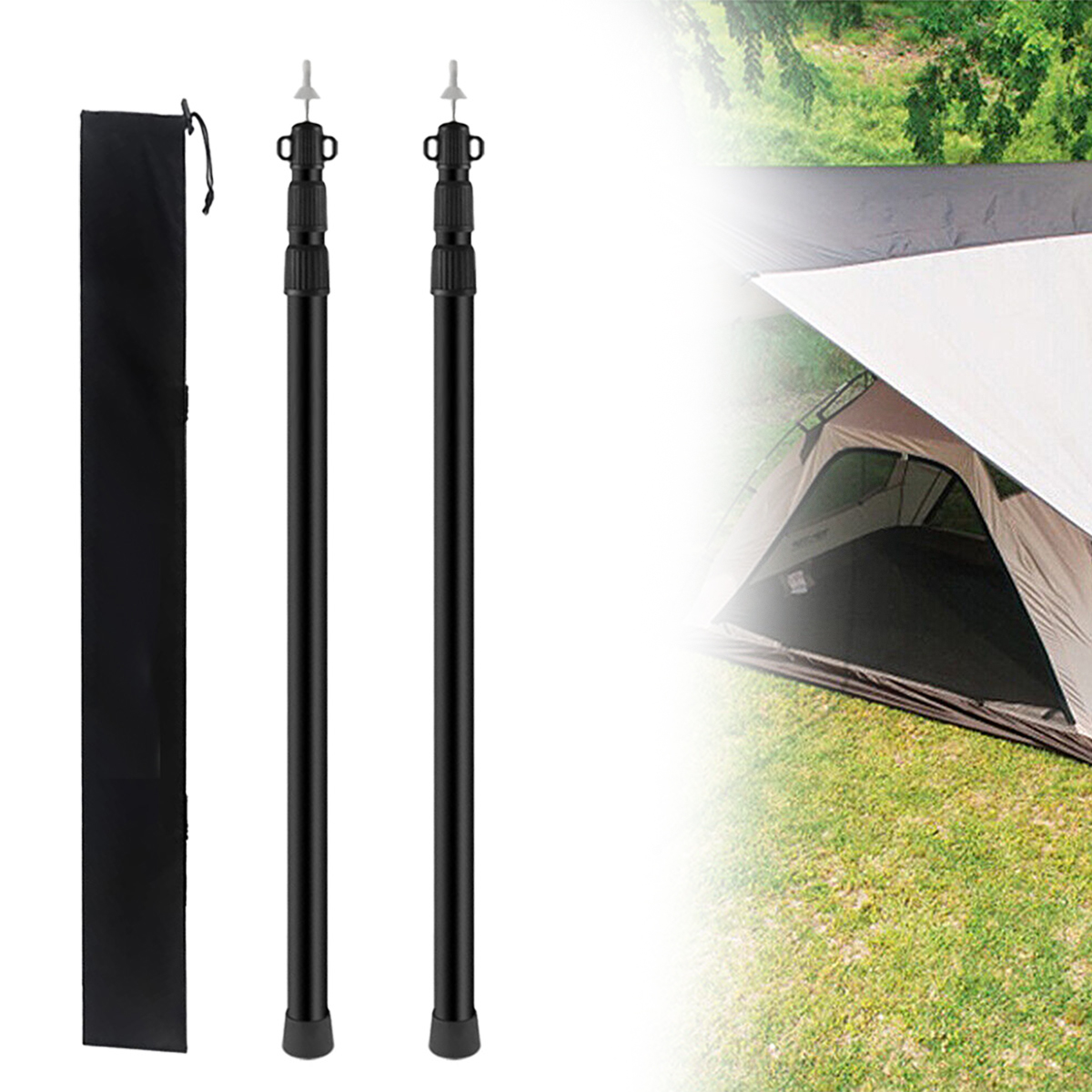 Rurka Teleskopowa 90-230CM Aluminiowa Telepole Do Namiotu Stelaż Do Markizy