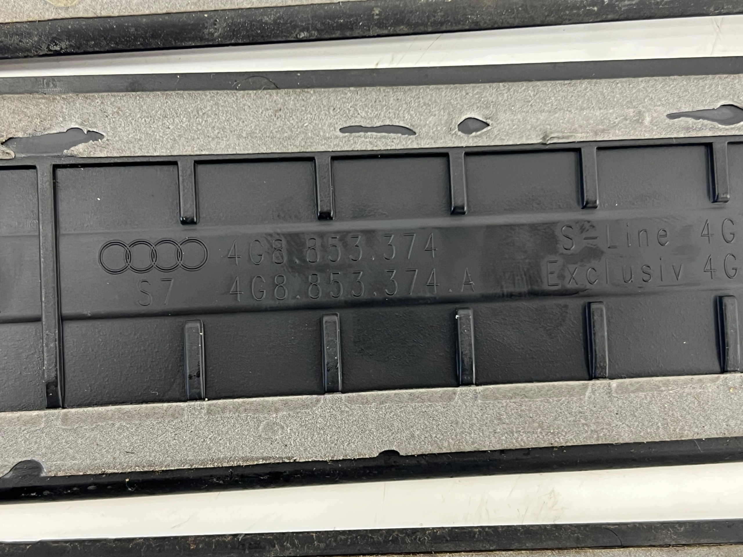 AUDI A7 C7 4G8 10-18 mouldings threshold caps S-LINE inner KOMPLET