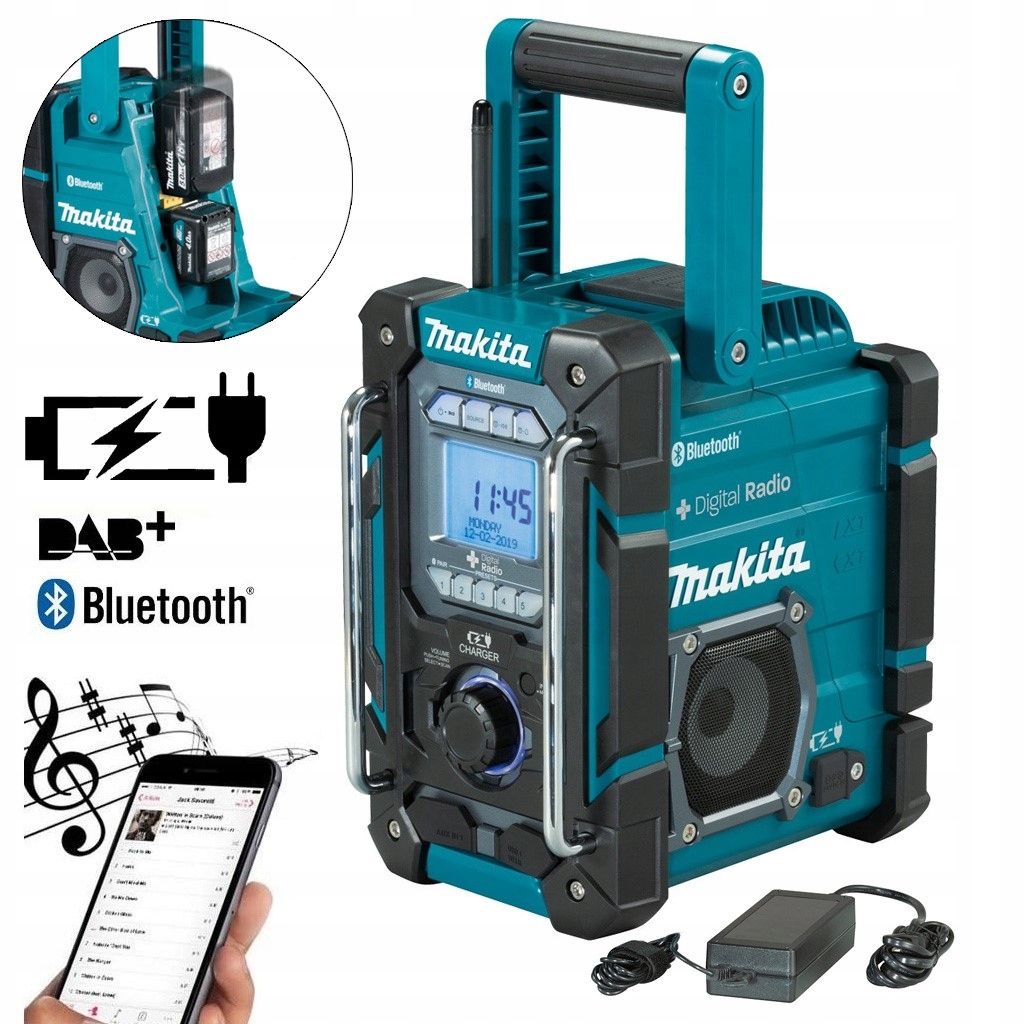 Makita Radio Budowlane DAB+ FM Makita DMR301Z Bluetooth 18V LXT + 12V CXT EAN (GTIN) 0088381899550