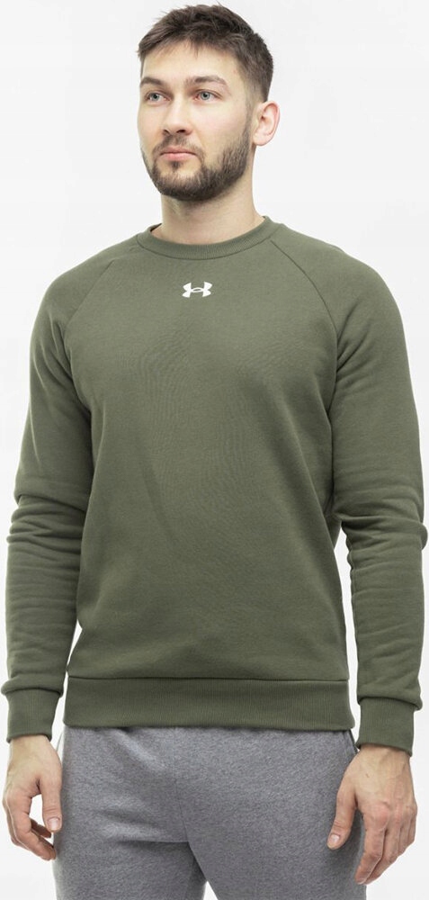 Pánská Mikina Under Armour Rival Fleece Crew Khaki 1379755 390 vel L