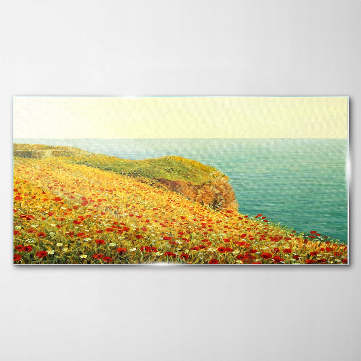 

Obraz szklany Kwiaty wybrzeże klif morze 100x50 cm