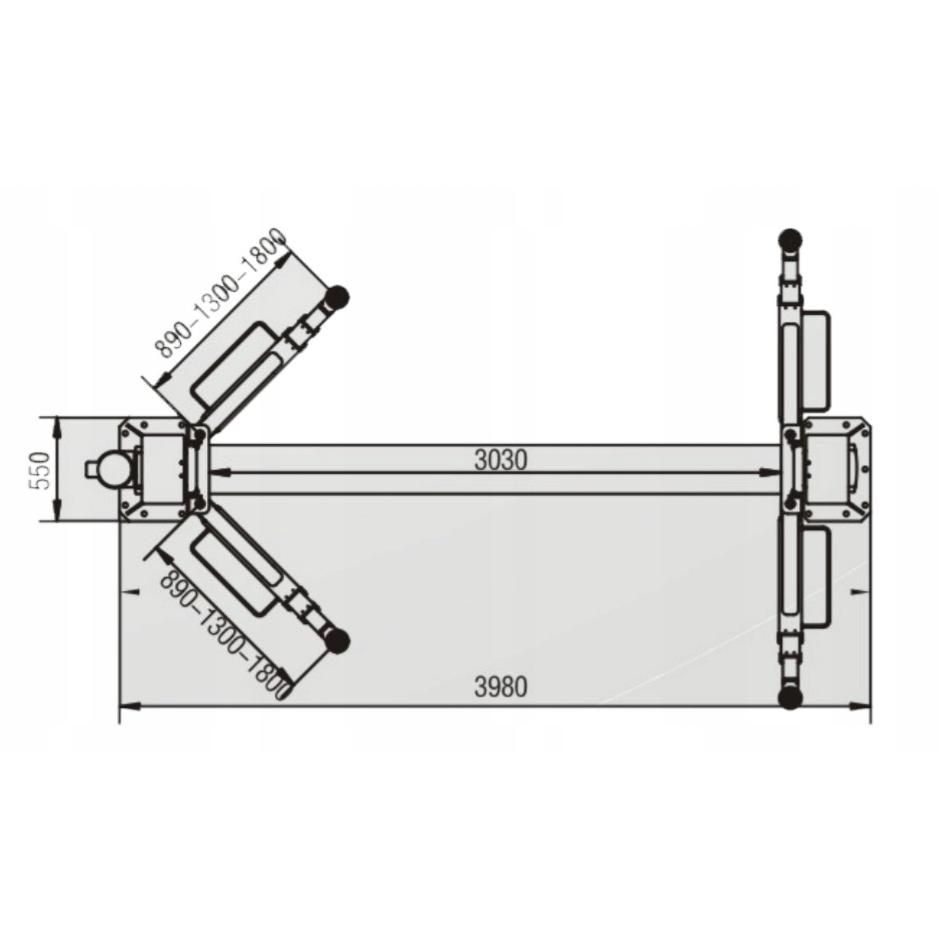 Podnośnik dwukolumnowy samochodowy 5,5T MELL BUSY Wysokość całkowita 2850 mm