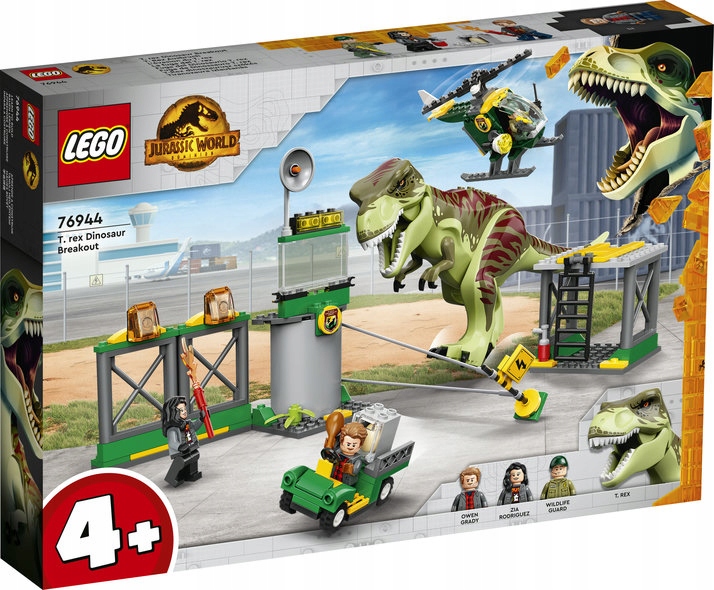 LEGO 76944 JURASSIC WORLD UCIECZKA TYRANOZAURA