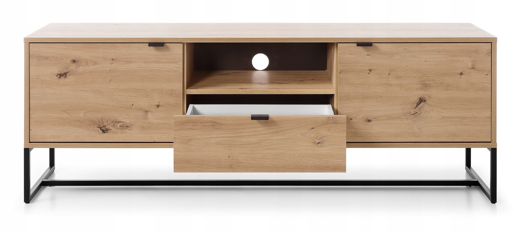 szafka RTV LOFT metalowe nogi Artisan ASTON Głębokość mebla 39 cm