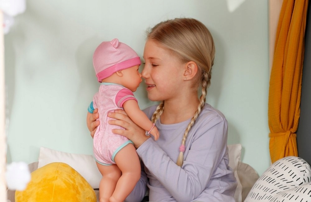 BABY born Interaktywna Lalka Emma Niemowlę 43 cm Bobas Akcesoria Kolor różowy