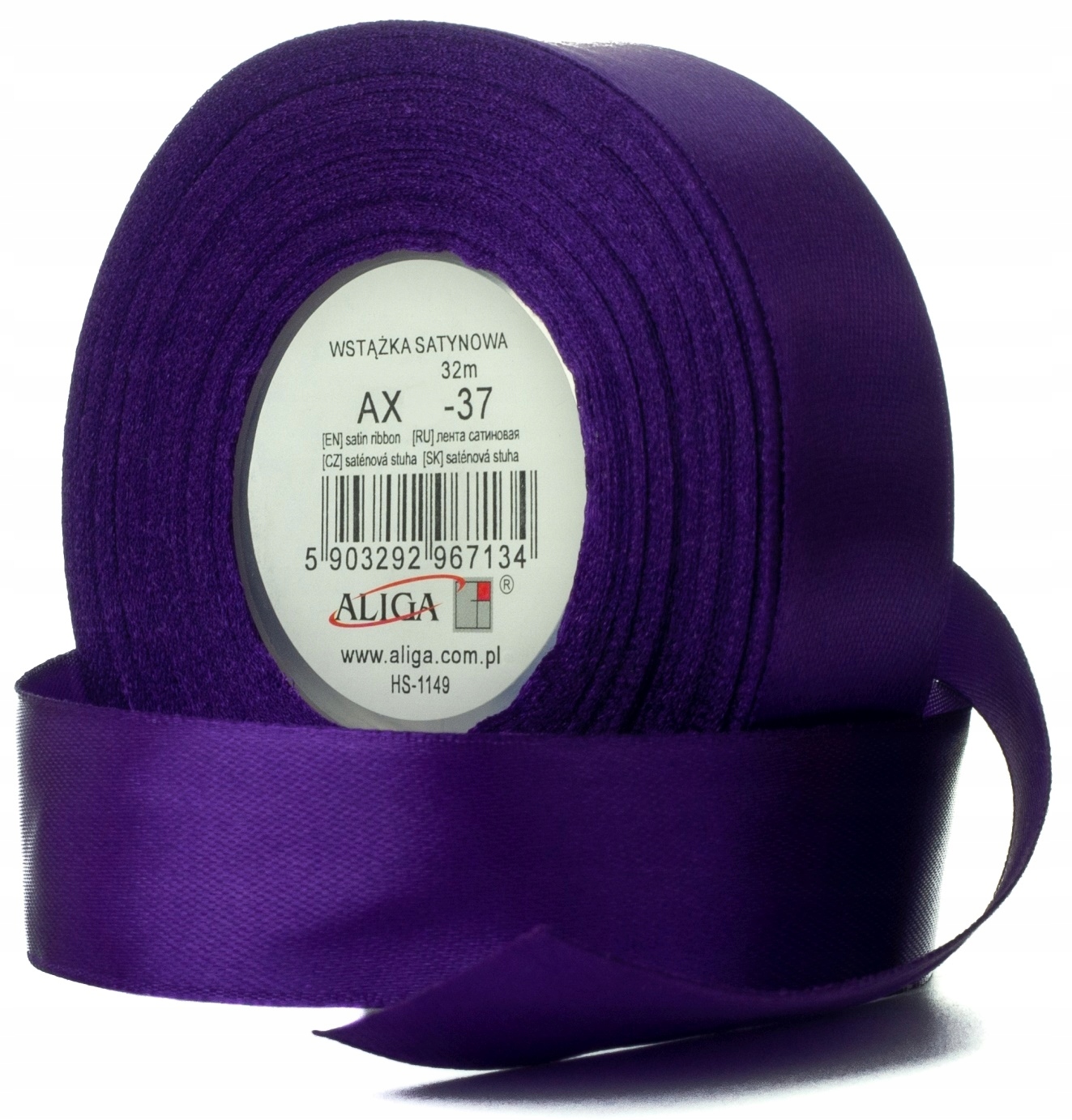 wstążka satynowa 6mmx32m  CIEMNO-ZIELONA  4szt. |  AX06-20 — 3