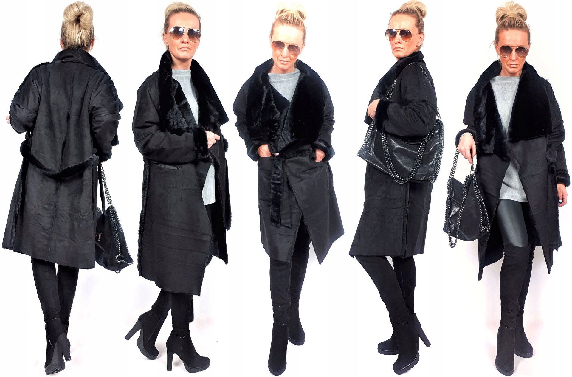 

Płaszczyk Futerko Eko Kożuch Zimowy Futro Luxury