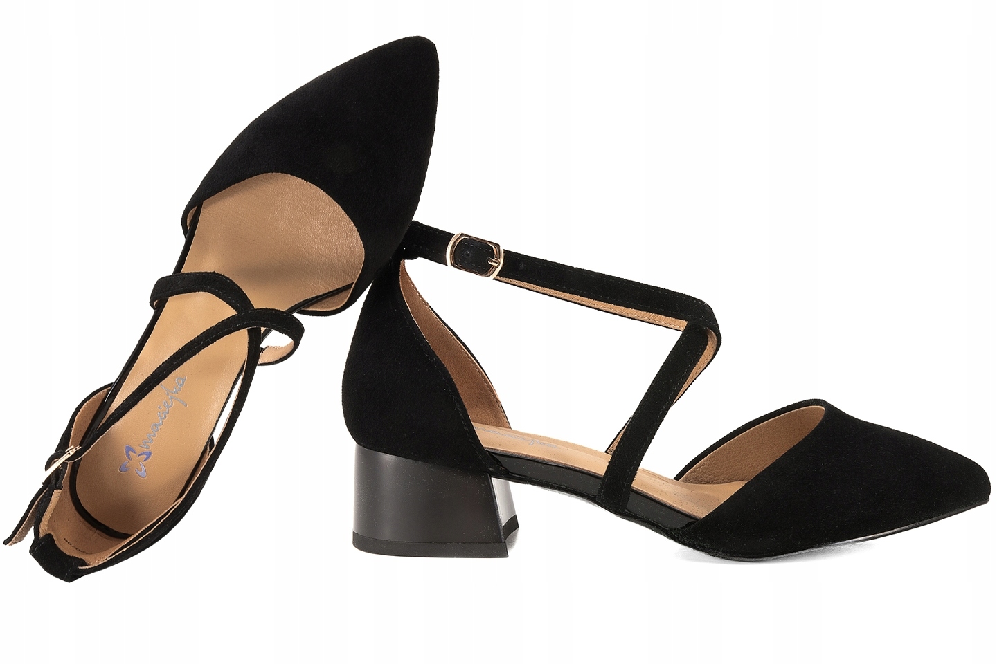 Maciejka K6807-20 Polobotky Dámské Sandály Na Podpatku černé 38