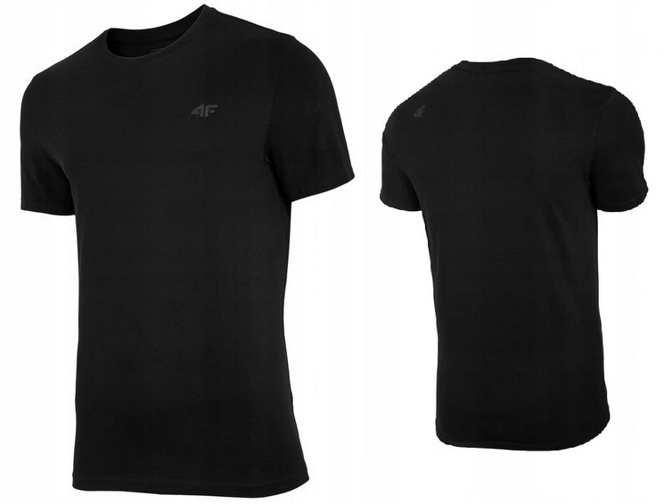 

4F Koszulka Męska T-shirt Sport TSM352 Czarny L