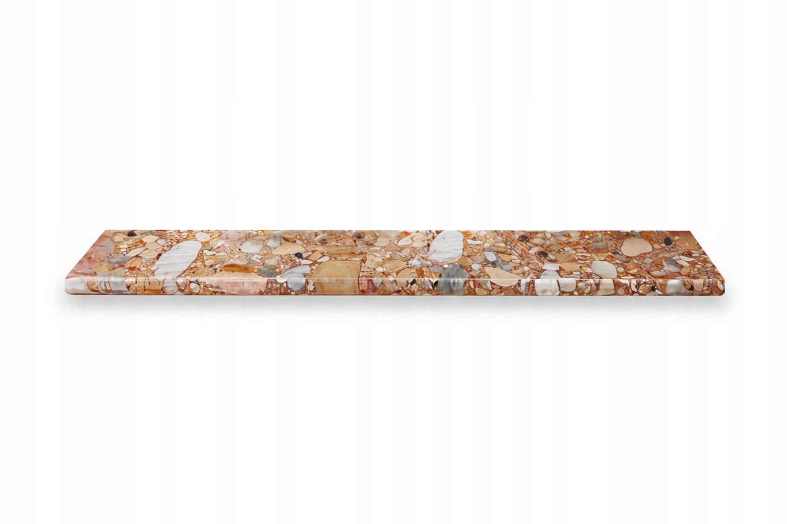 Uniwersalny blat łazienkowy kamienny Terrazzo Some Rubin do szafki 90x46 cm