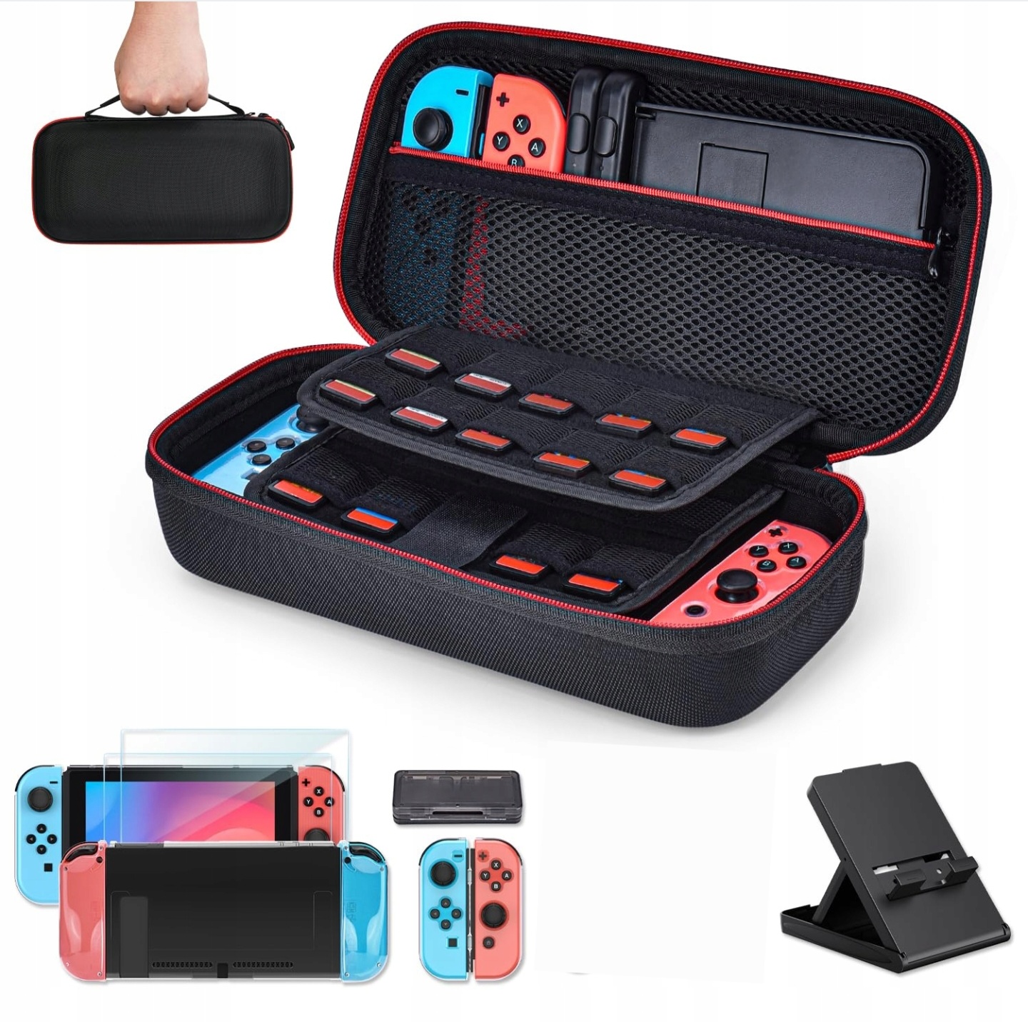 Wzmocnione Etui Pokrowiec Case do Nintendo Switch 2 Torba na Gry Czarne