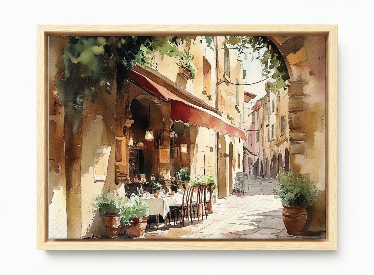 Obraz Rám Americký Box Město Ulice Restaurace Kavárna Trattoria 120x80