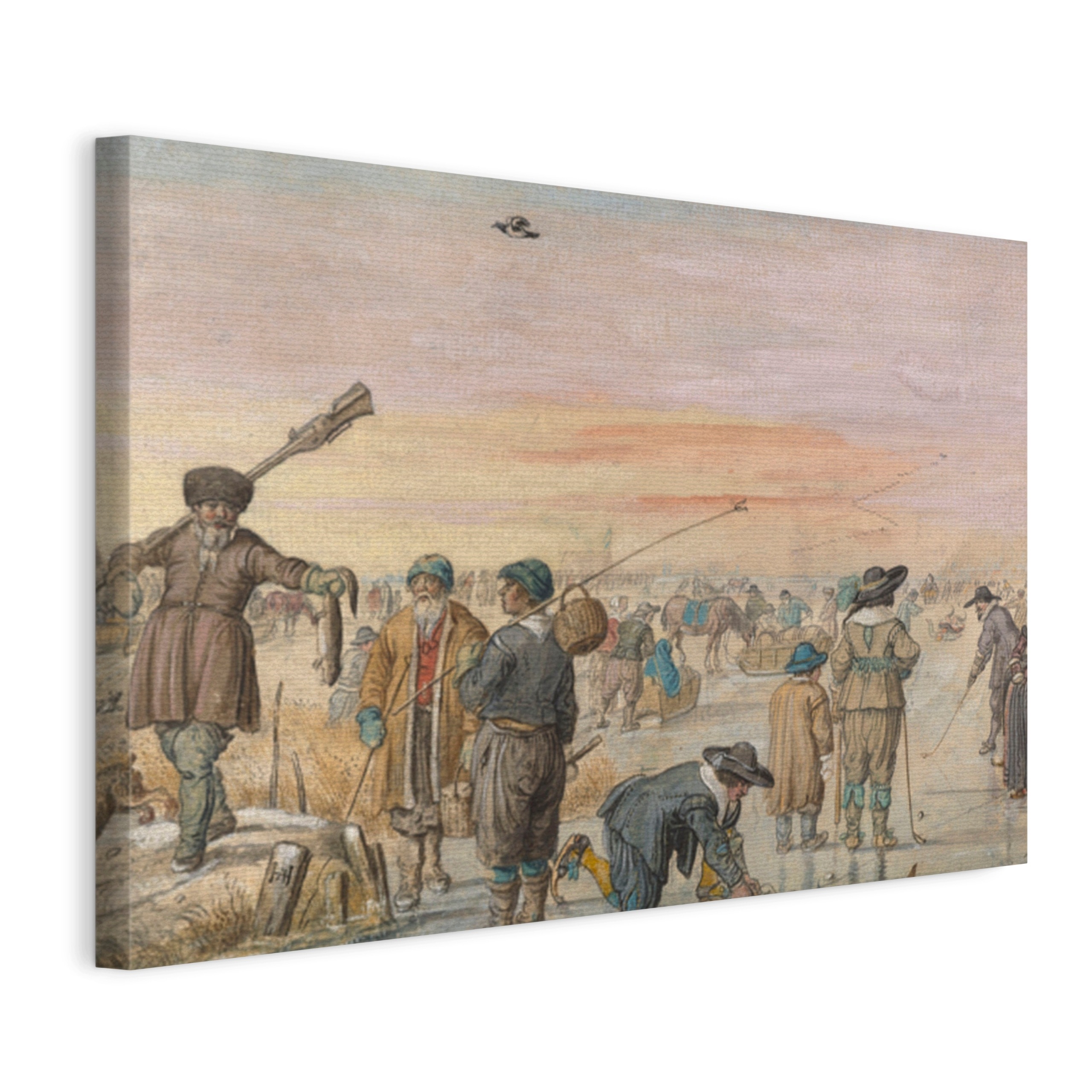 Obraz Na Plátne Hendrick Avercamp Zimná Scéna Na Ľad S Lovcom 120x80