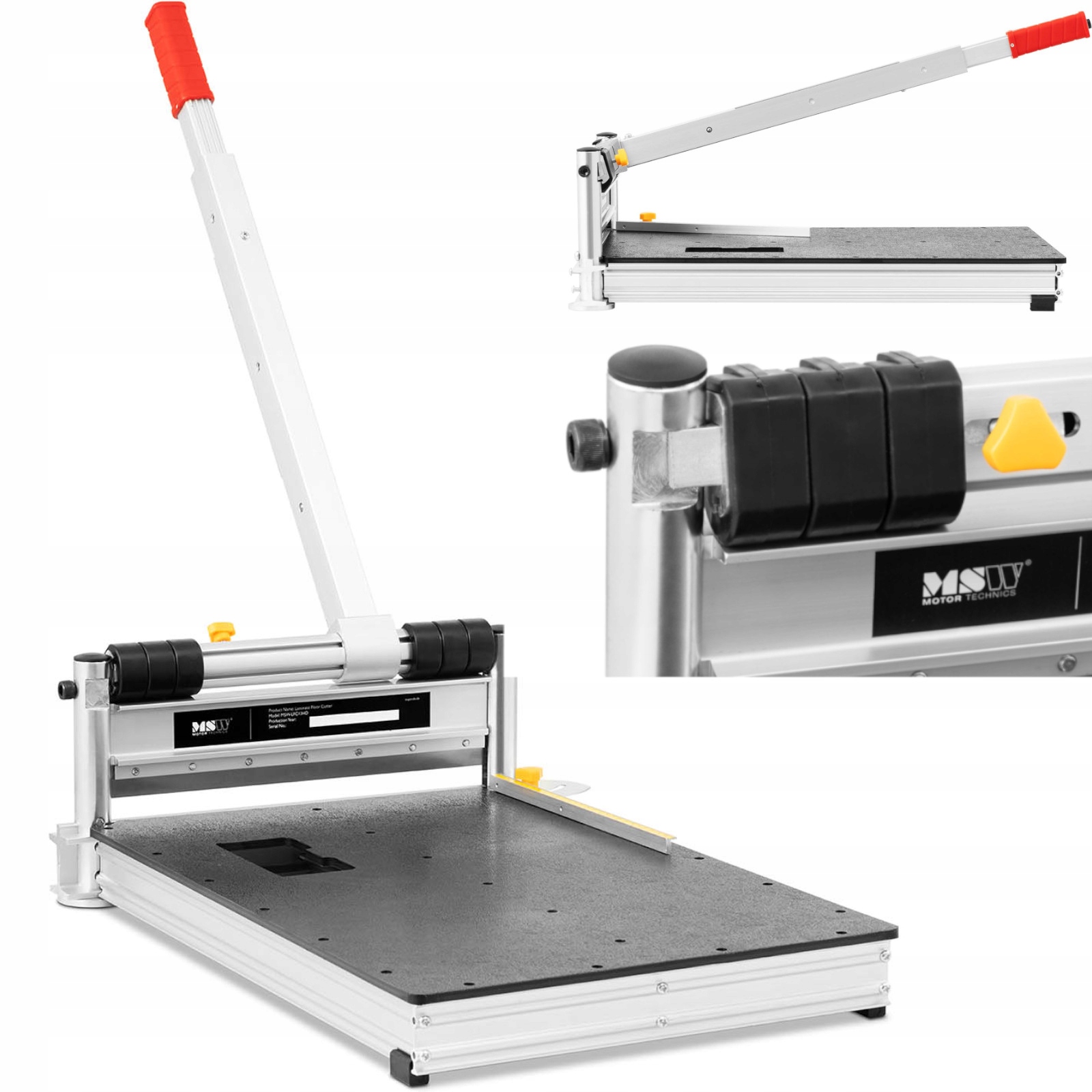 Gilotina – stroj na řezání laminovaných panelů pod úhlem, šířka 330 mm