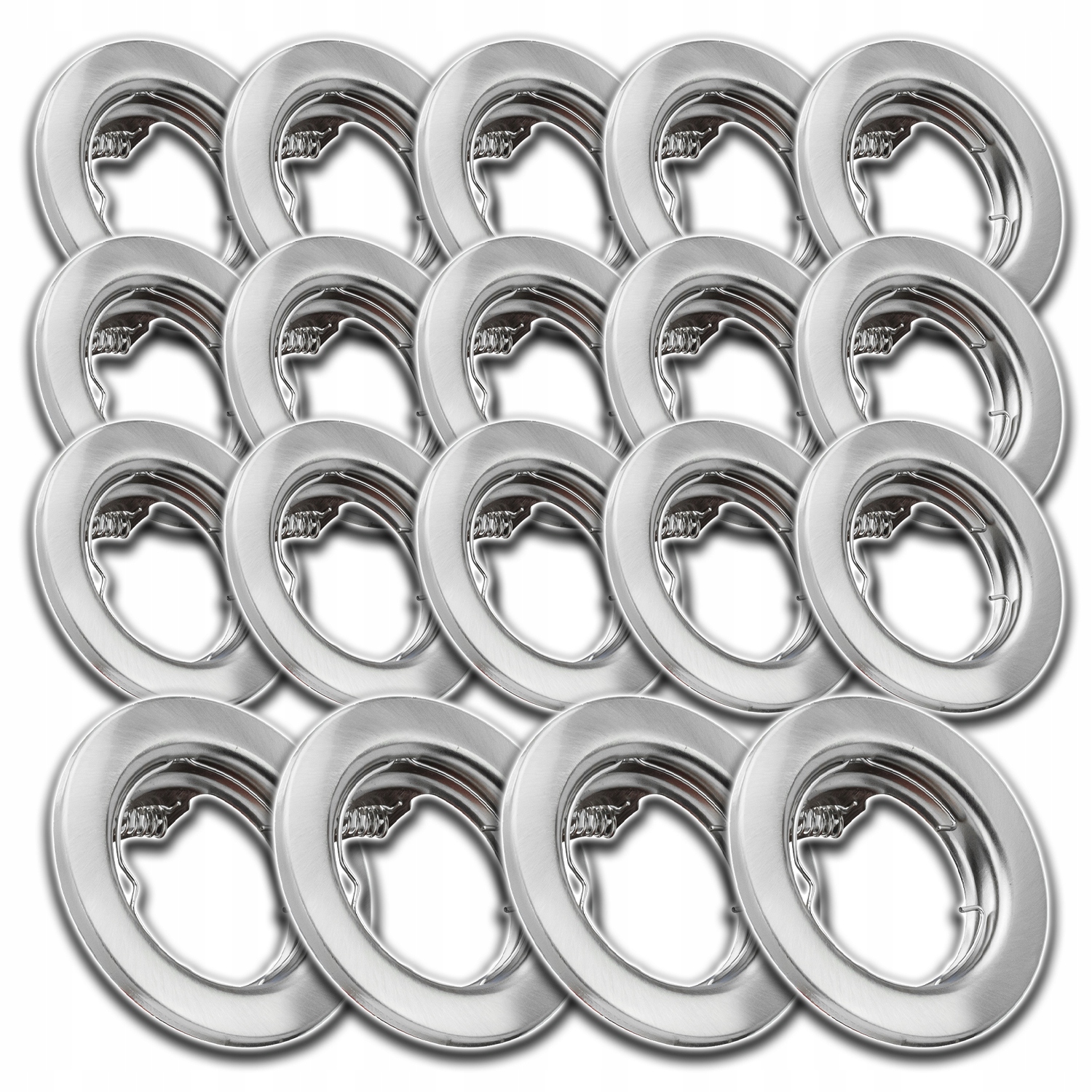 19 x Stropní Svítidlo Halogenové Stropní Očko Hliníkové Saténové Svítidlo