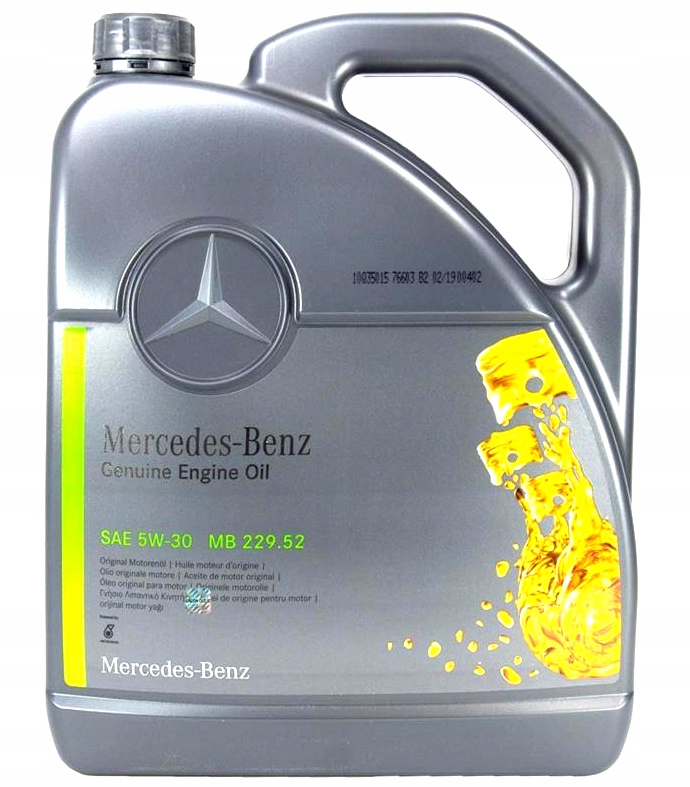 ORYGINALNY OLEJ MERCEDES 5W30 MB 229.52 10L Rodzaj syntetyczne